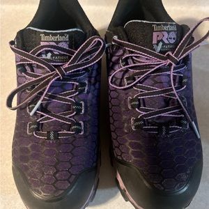 Women's Timberland Pro ESD Alloy Toe Work Sneaker Shoe Size 9M Purple
